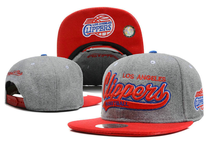 Los Angeles Clippers Grey Snapback Hat DF 0512